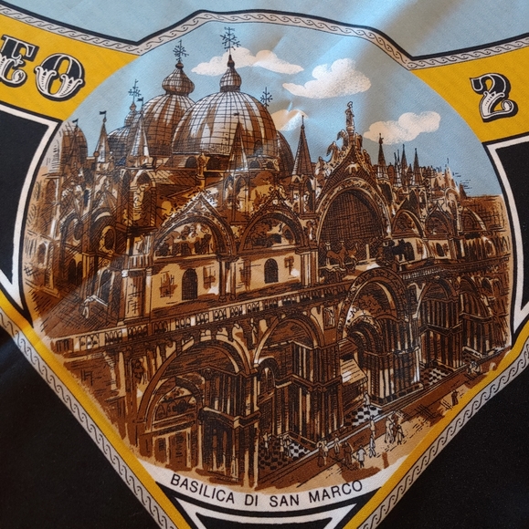 Vintage Souvenir Venzia Italy Scarf - Giubileo 2000, Travel Memento - Picture 2 of 10